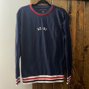 Navy with red white and blue trim.